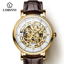 Charger l'image dans la galerie, LOBINNI Watch Men Switzerland Watch Luxury Watch Men Automatic Mechanical Watch Brands Leather Watch Cost Watch 9010 (4317448863829)
