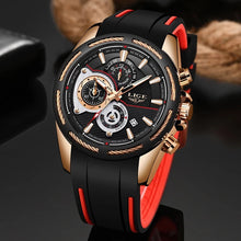 Charger l'image dans la galerie, LIGE Silicone Strap Men new Watches 2019 Fashion Top Brand luxury Business Luminous Quartz Watch Men Casual Waterproof Date Clock (4313218547797)