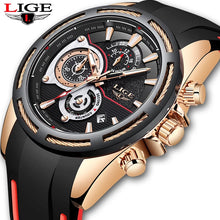 Charger l'image dans la galerie, LIGE Silicone Strap Men new Watches 2019 Fashion Top Brand luxury Business Luminous Quartz Watch Men Casual Waterproof Date Clock (4313218547797)