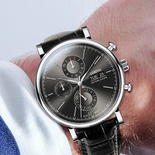 Charger l&#39;image dans la galerie, LOBINNI Luxury Mechanical Gear Watch Men gift Japan Movement Automatic black self winder Sapphire Watch Brand Men Metal Bezel (4317438246997)